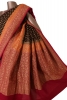 Double Contrast Handloom Banarasi Georgette Silk Saree